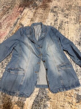 Women’s Light Blue Denim Blazer Jacket